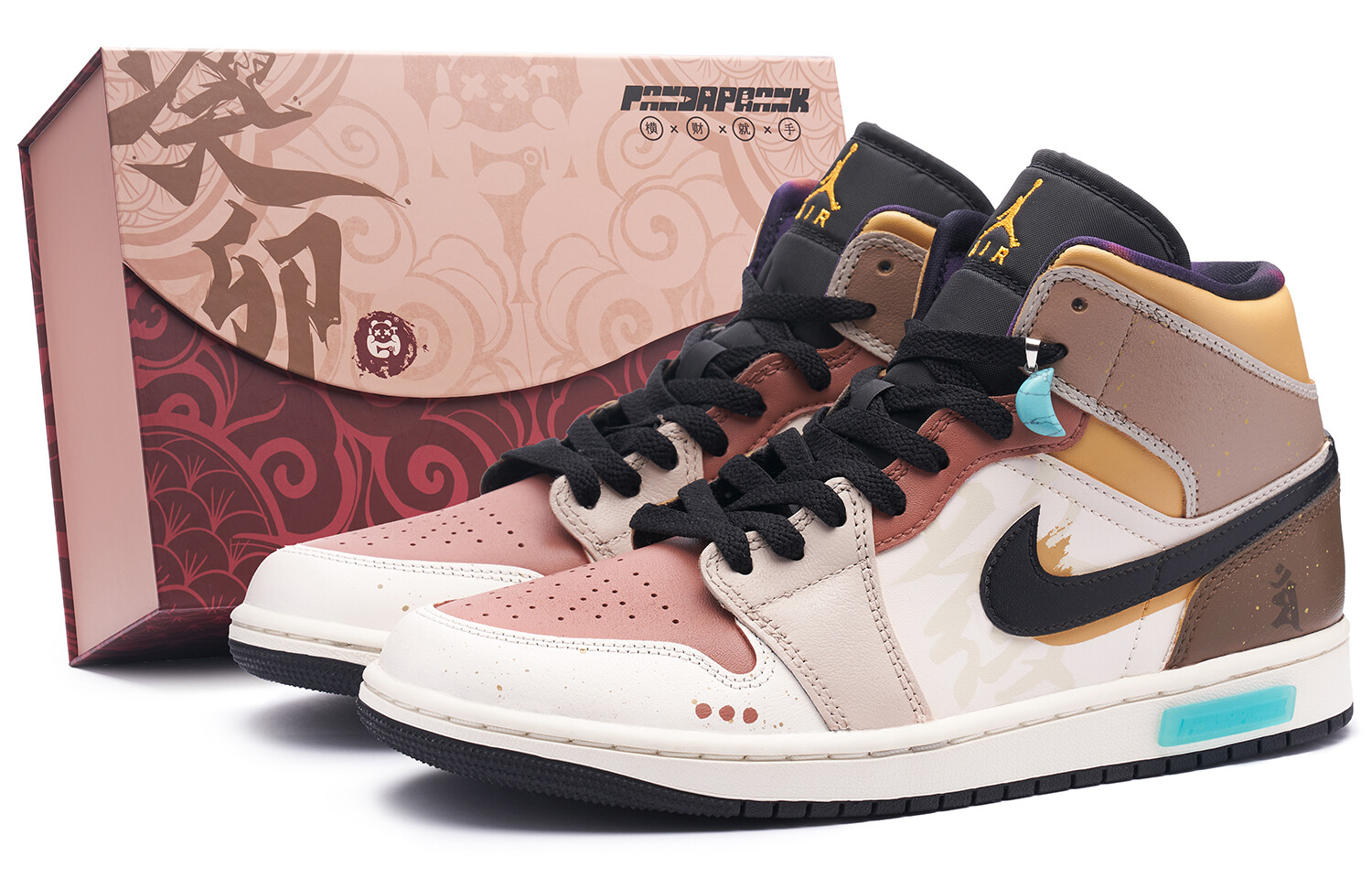 

Кроссовки Air Jordan 1 Vintage Basketball Shoes Men High-Top White/Red/Brown