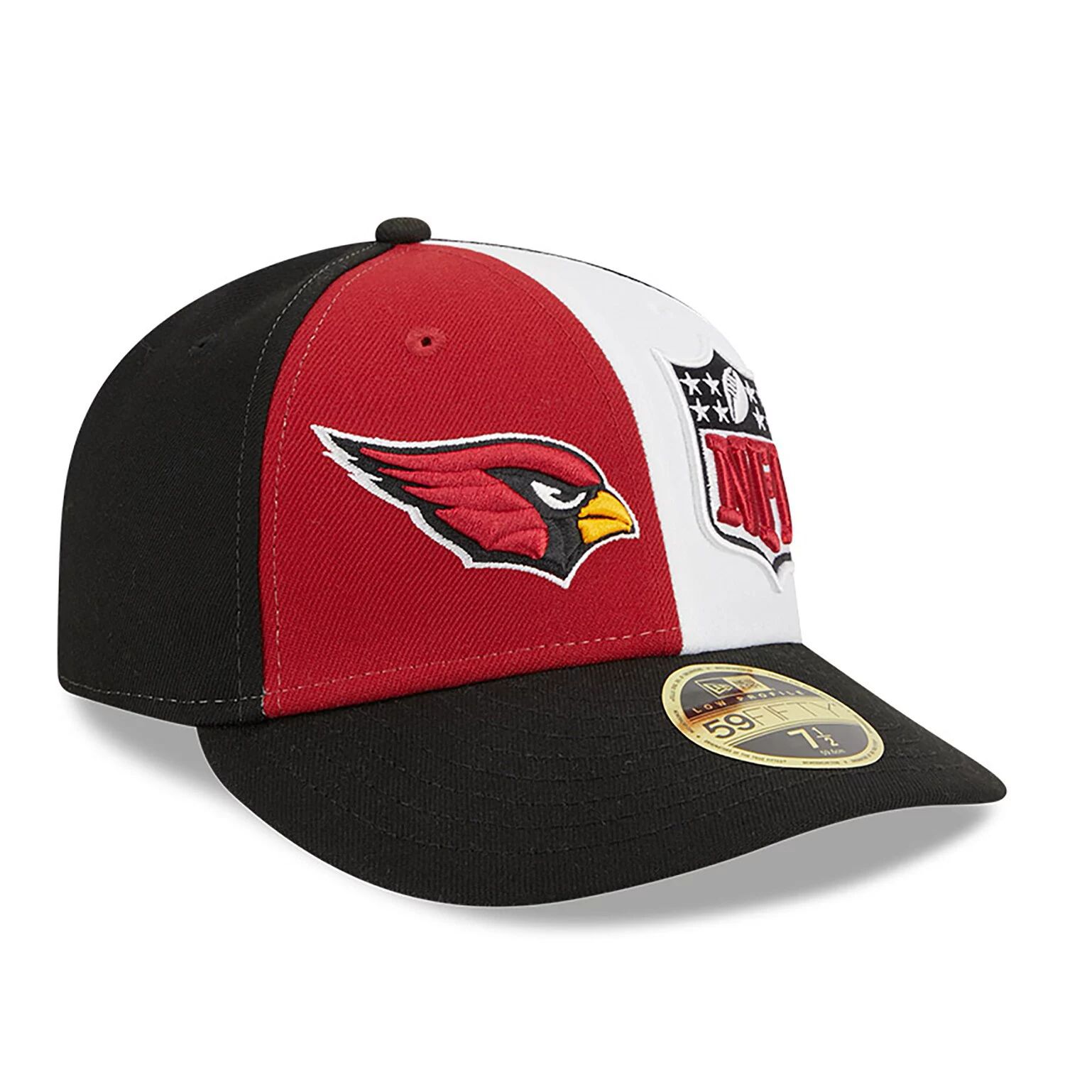 Мужская кепка New Era Cardinal/Black Arizona Cardinals 2023 Sideline Low Profile 59FIFTY Облегающая шляпа