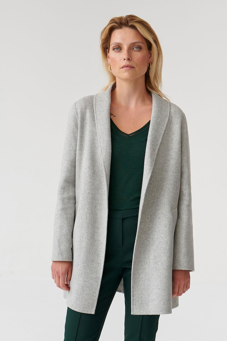 Пальто Moza из шерсти с поясом Tatuum, серый пальто из шерсти с поясом