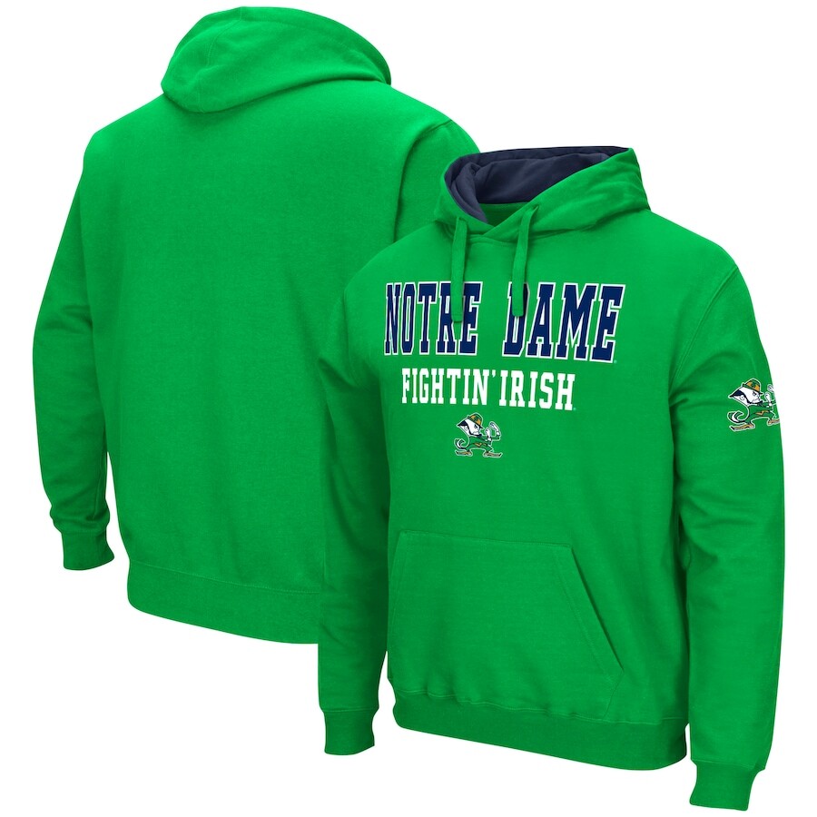 

Пуловер с капюшоном Colosseum Notre Dame Fighting Irish, зеленый