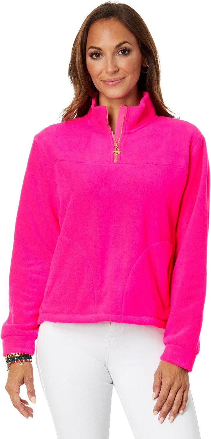 

Куртка Noreen Fleece Pullover Lilly Pulitzer, цвет Pink Palms