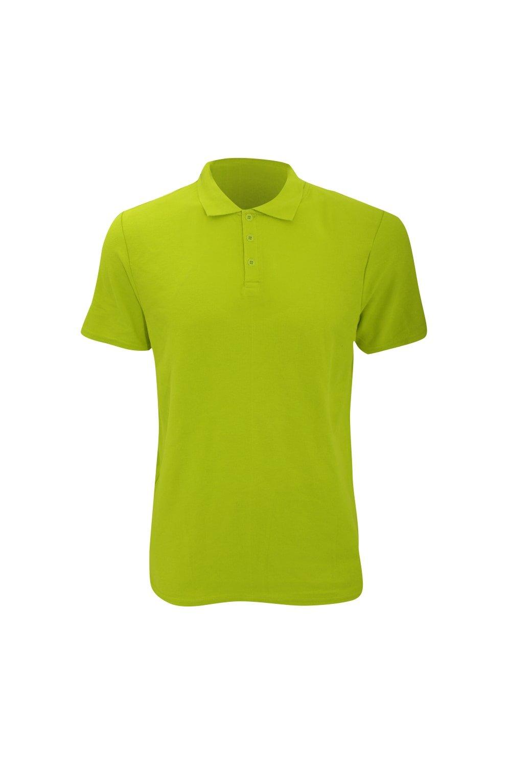 Модная простая рубашка-поло с двойным пике (210 г/м) Anvil, зеленый