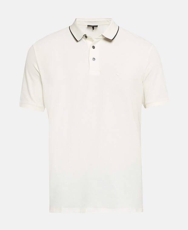 

Трикотажная рубашка-поло Emporio Armani, цвет Wool White