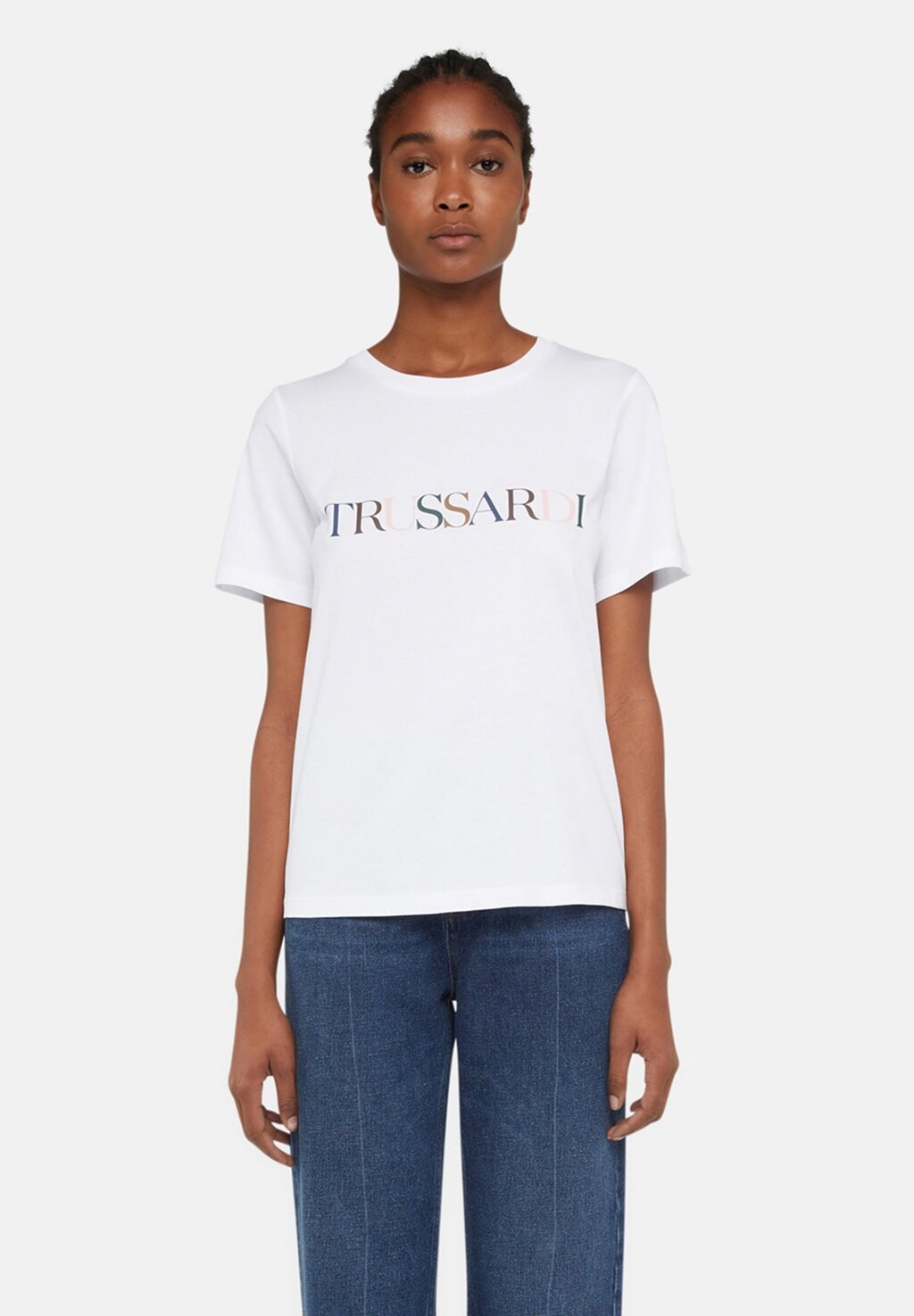 

Футболка с принтом Trussardi, белый
