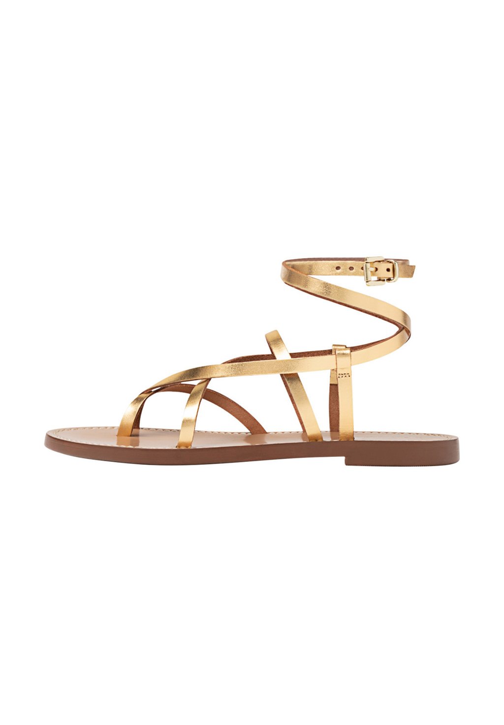 

Шлепанцы FLAT STRAPPY Stradivarius, золотой