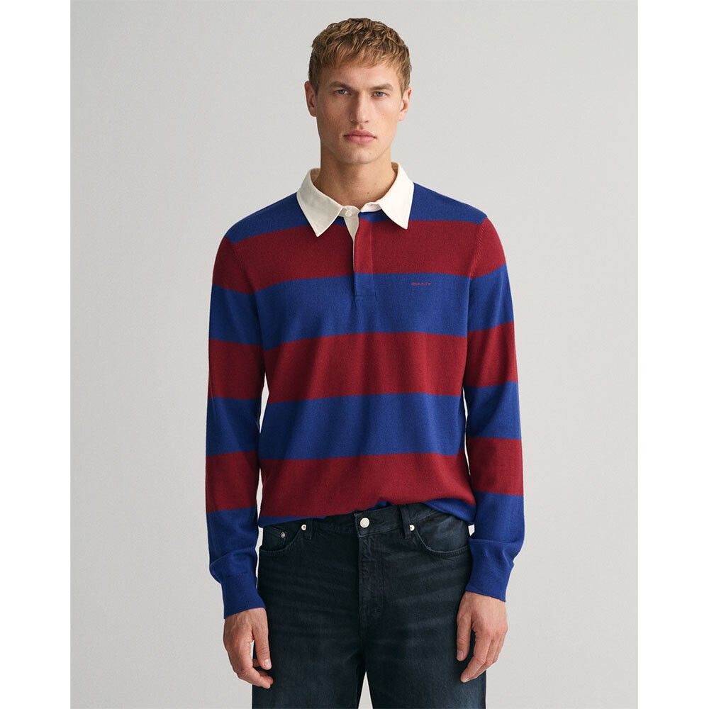 

Поло Gant Bar Merino Rugger, красный