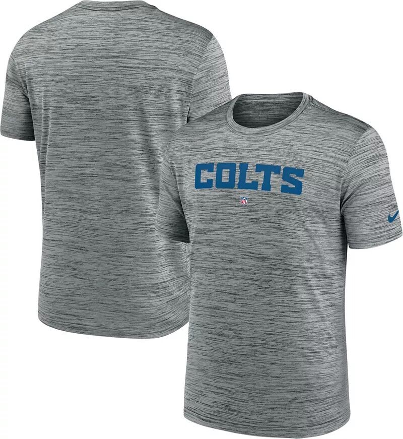

Мужская серая футболка Nike Indianapolis Colts Sideline Velocity