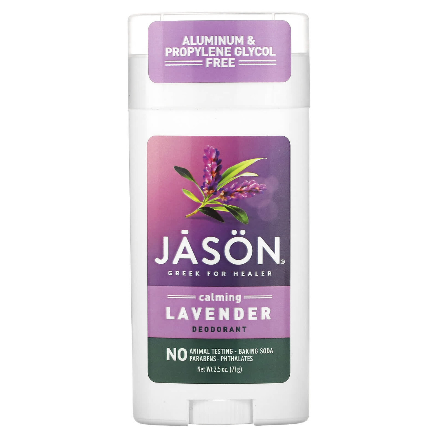 

Дезодорант-стик, успокаивающая лаванда, 71 г (2,5 унции), Jason Natural