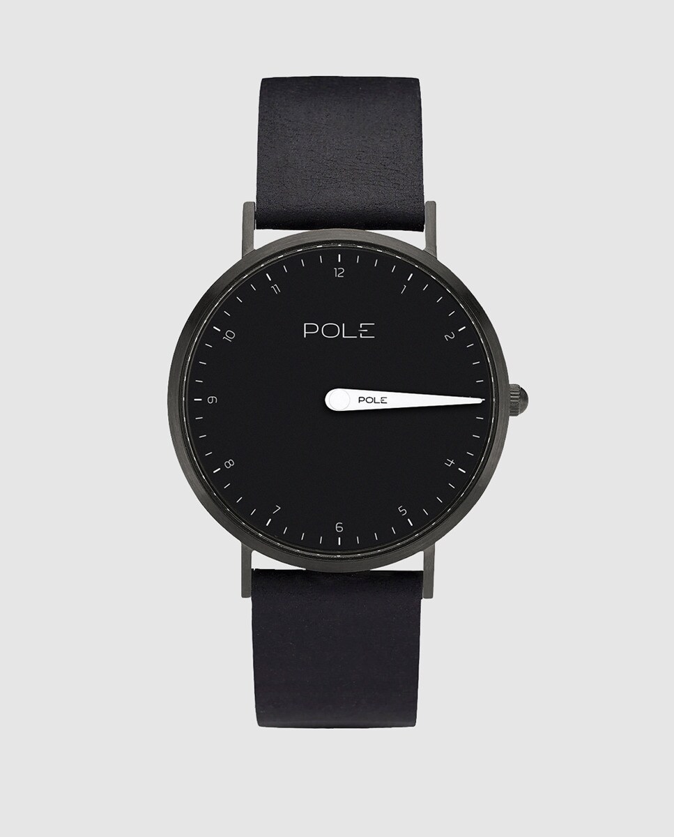 цена Pole Watches THE 36 N-1003NE-BL07 черные кожаные женские часы Pole Watches, черный
