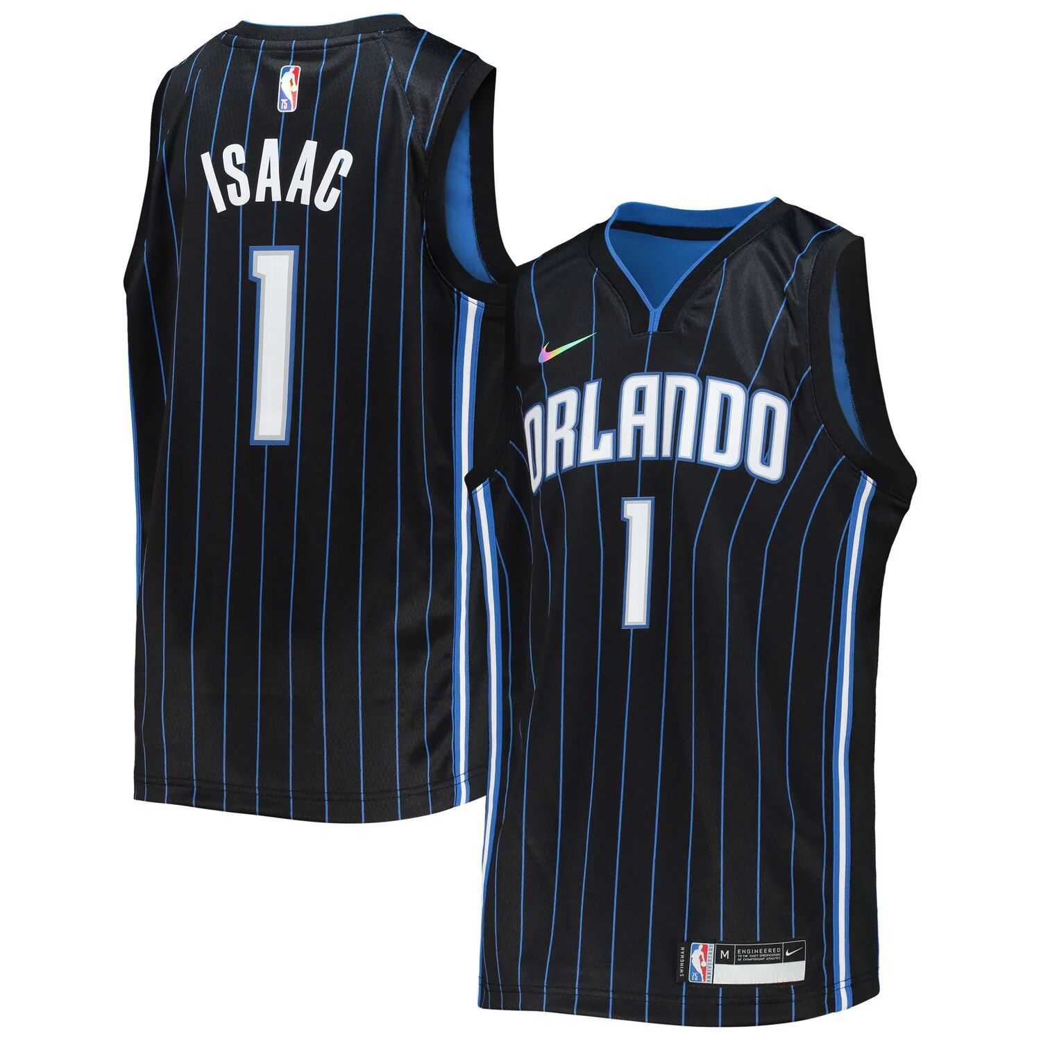 

Молодежная майка Nike Jonathan Isaac Black Orlando Magic 2021/22 Diamond Swingman — Icon Edition Nike