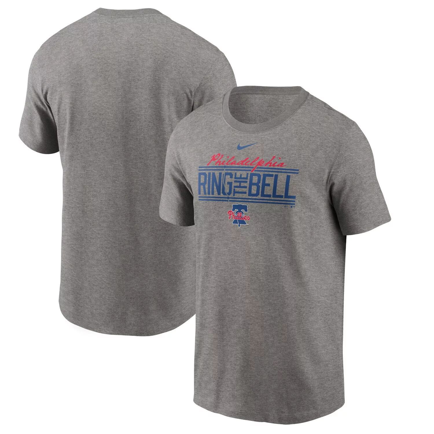 

Мужская серая футболка Philadelphia Phillies Ring the Bell Hometown Nike, Серый