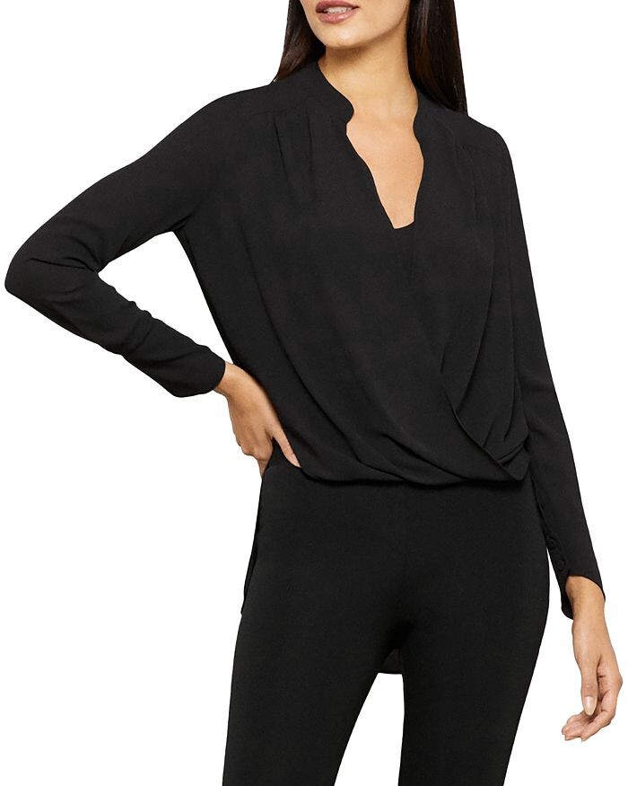 

Блуза Jaclyn с драпировкой спереди BCBGMAXAZRIA