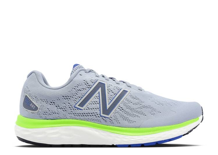 

Кроссовки New Balance FRESH FOAM 680V7 2E WIDE 'ARCTIC GREY PIXEL GREEN', серый