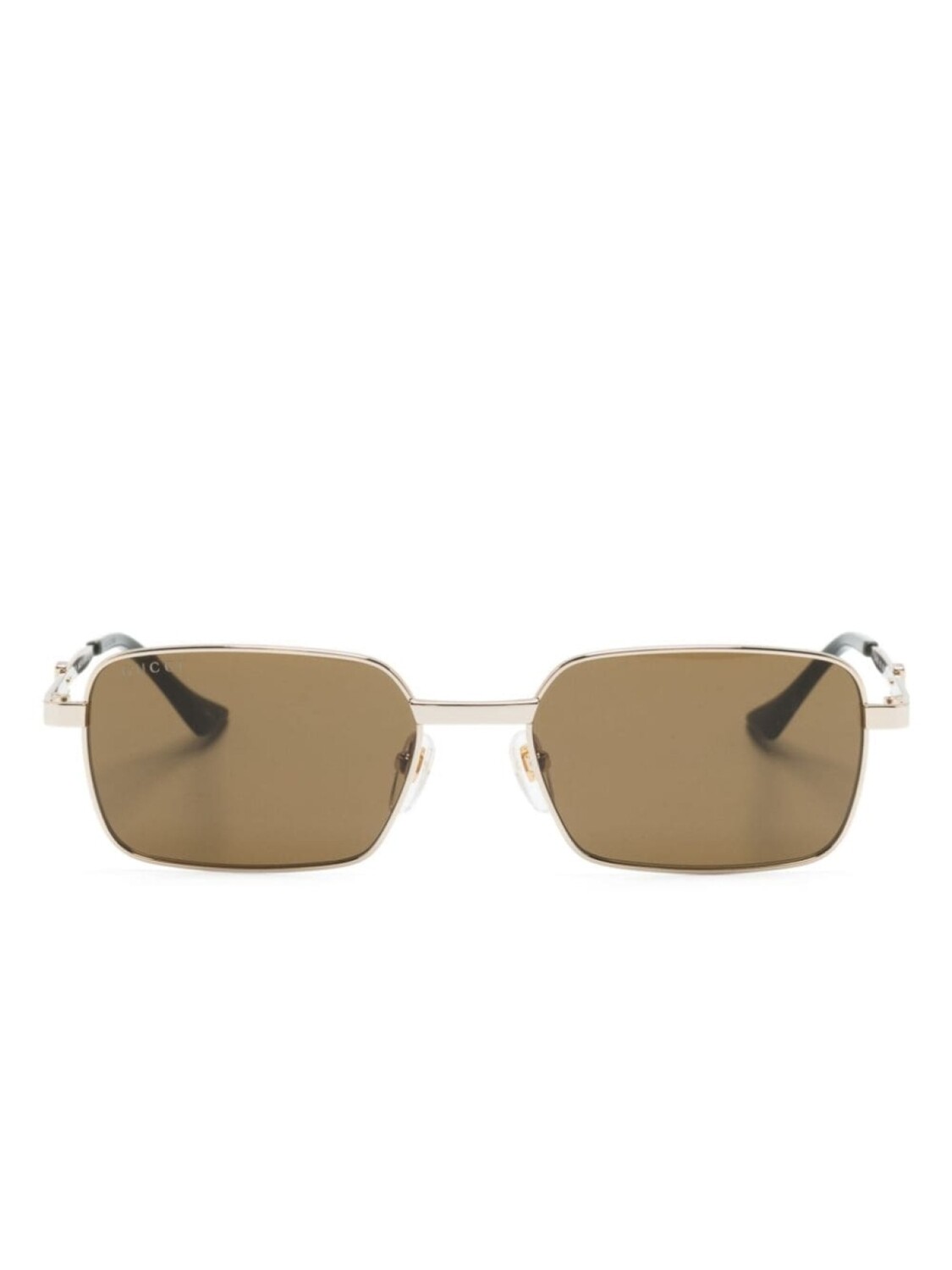 

Gucci Eyewear солнцезащитные очки в прямоугольной оправе, золотой