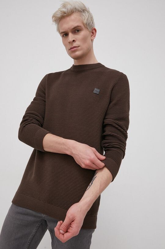 

Хлопковый свитер Solid, коричневый