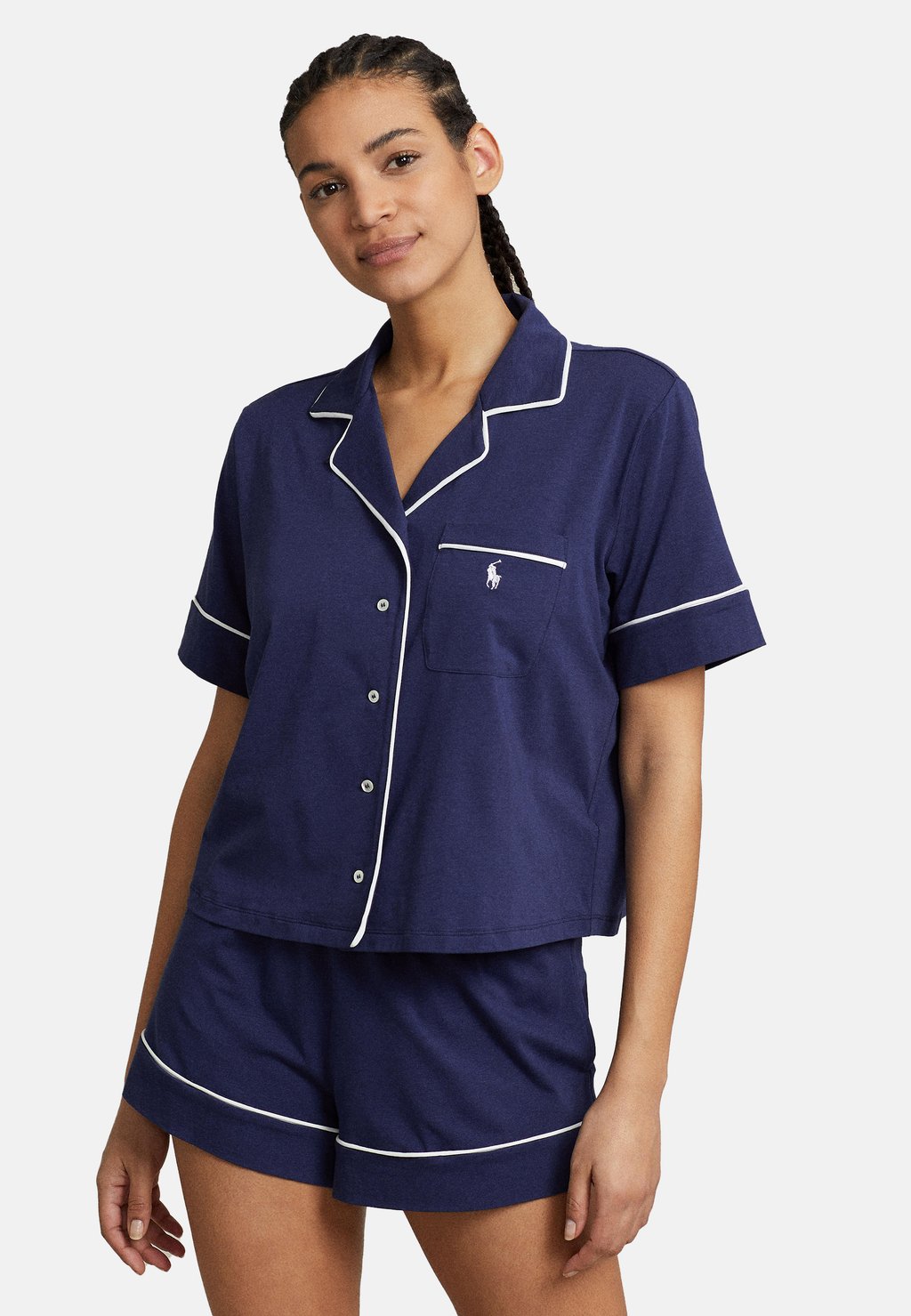 Пижама Short Sleeve Set Polo Ralph Lauren, цвет navy