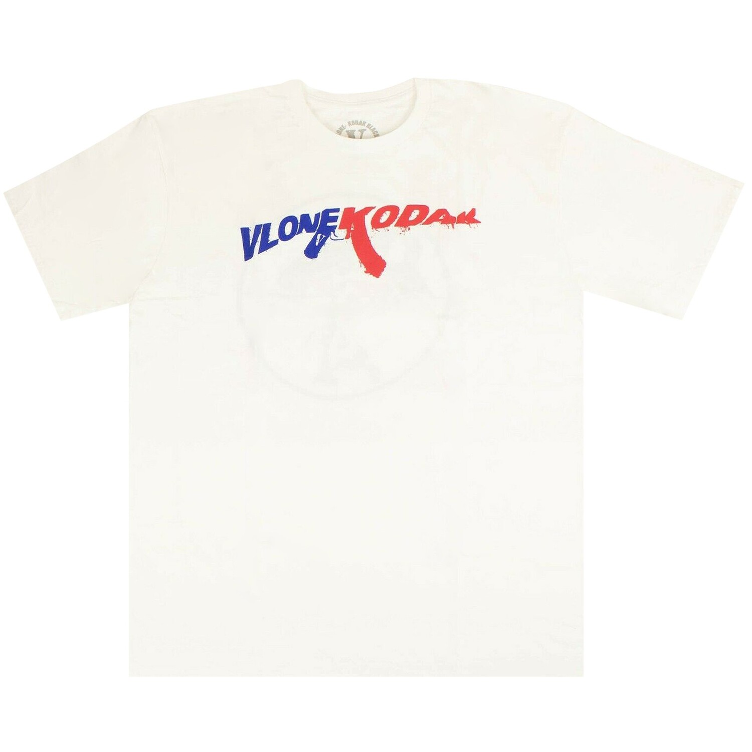 

Черная футболка с короткими рукавами Vlone x Kodak, Белая