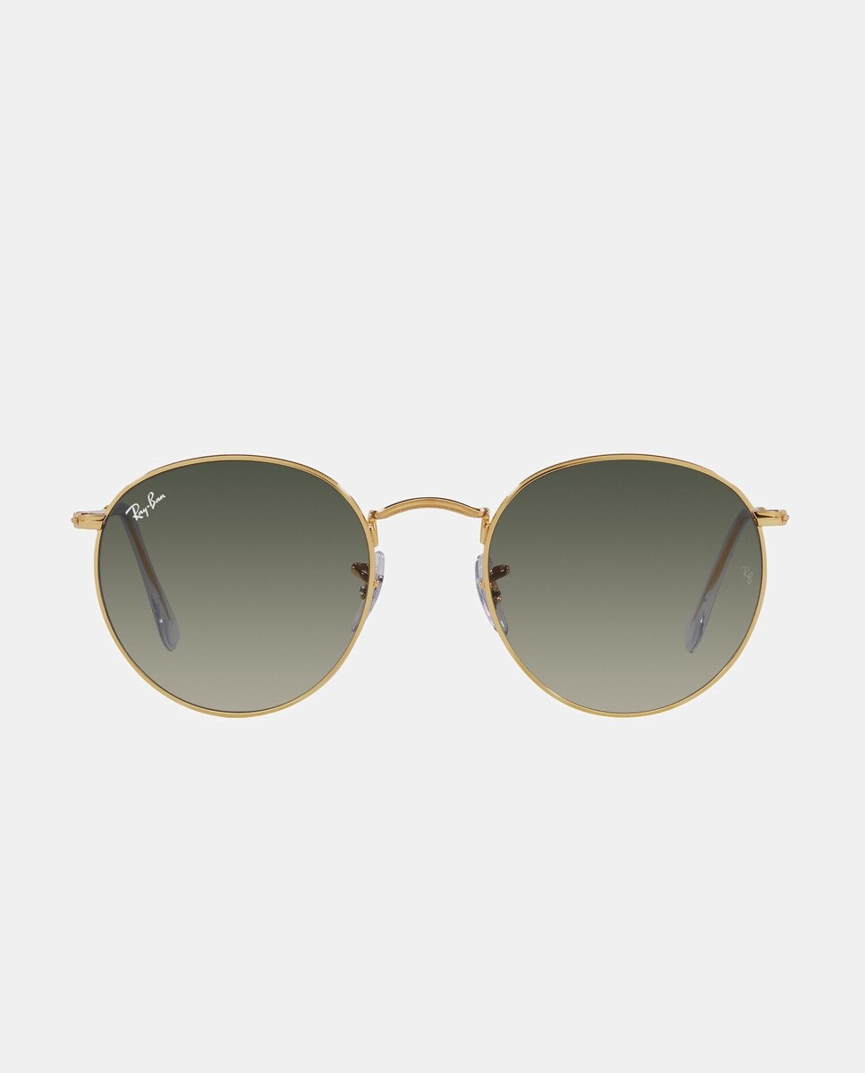 

Мужские круглые солнцезащитные очки из золотистого металла Ray-Ban, золотой