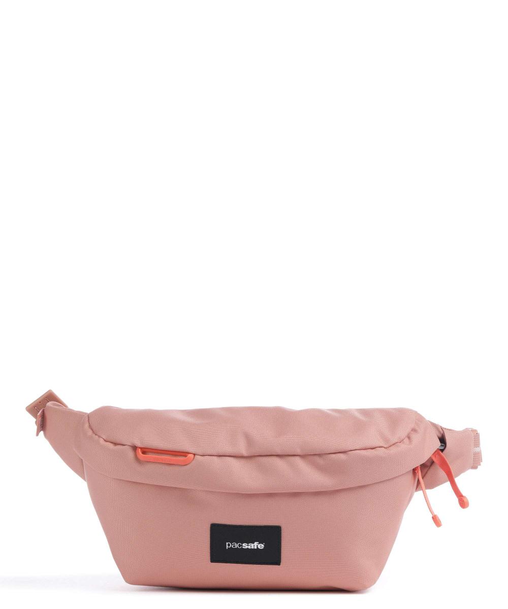 сумка поясная pacsafe серый Поясная сумка Pacsafe Go из переработанного нейлона Pacsafe, розовый