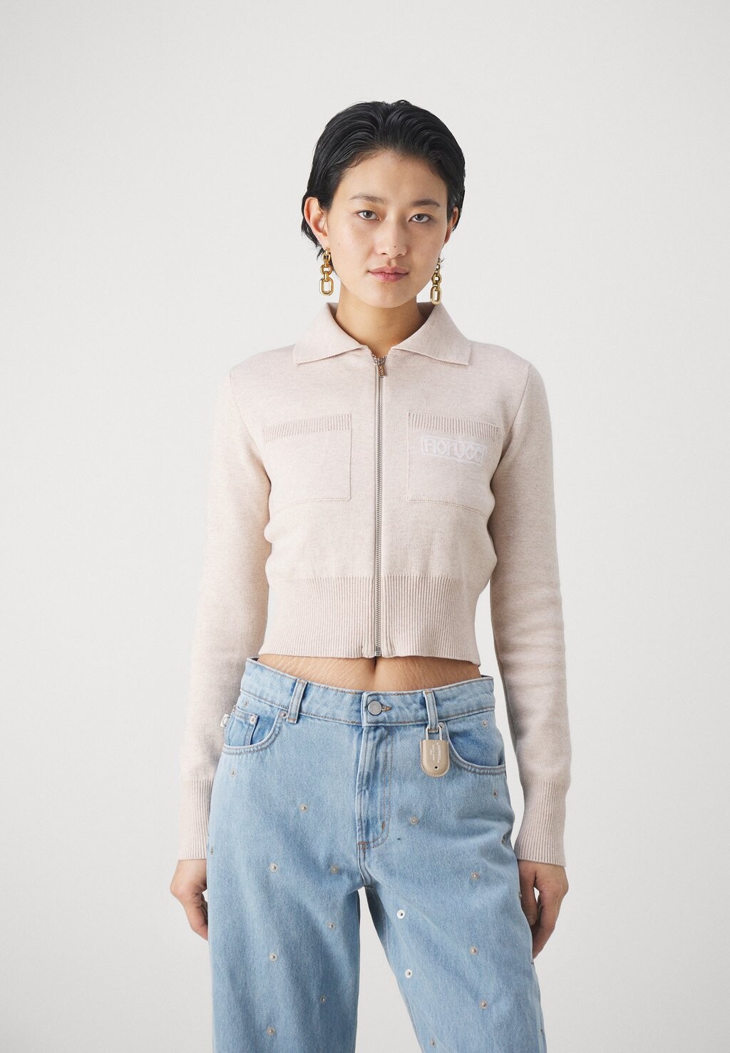 

Кардиган ANGOLO ZIP UP Fiorucci, коричневый