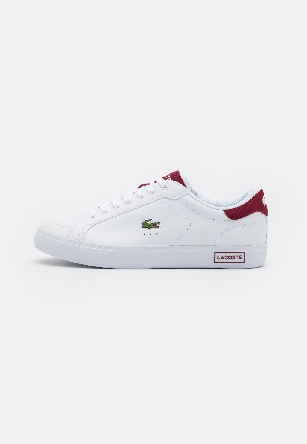 

Низкие кроссовки POWERCOURT Lacoste, белый/бордовый