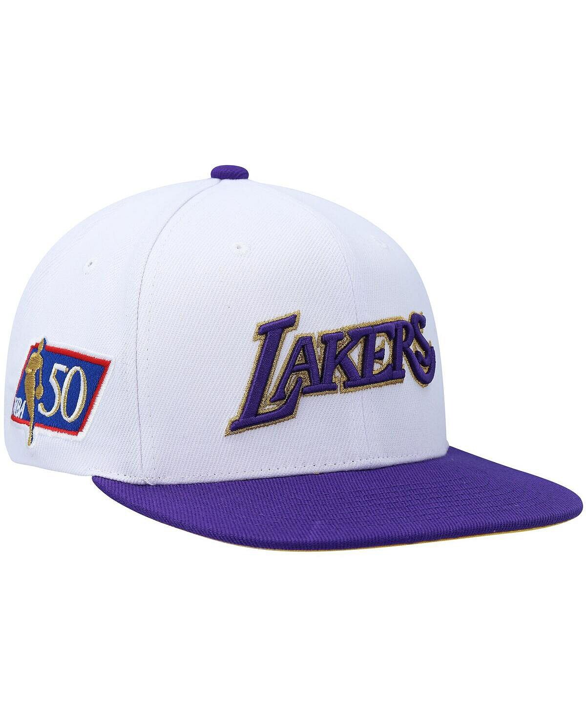 

Мужская бело-фиолетовая кепка Snapback Los Angeles Lakers Hardwood Classics в честь 50-летия Mitchell & Ness