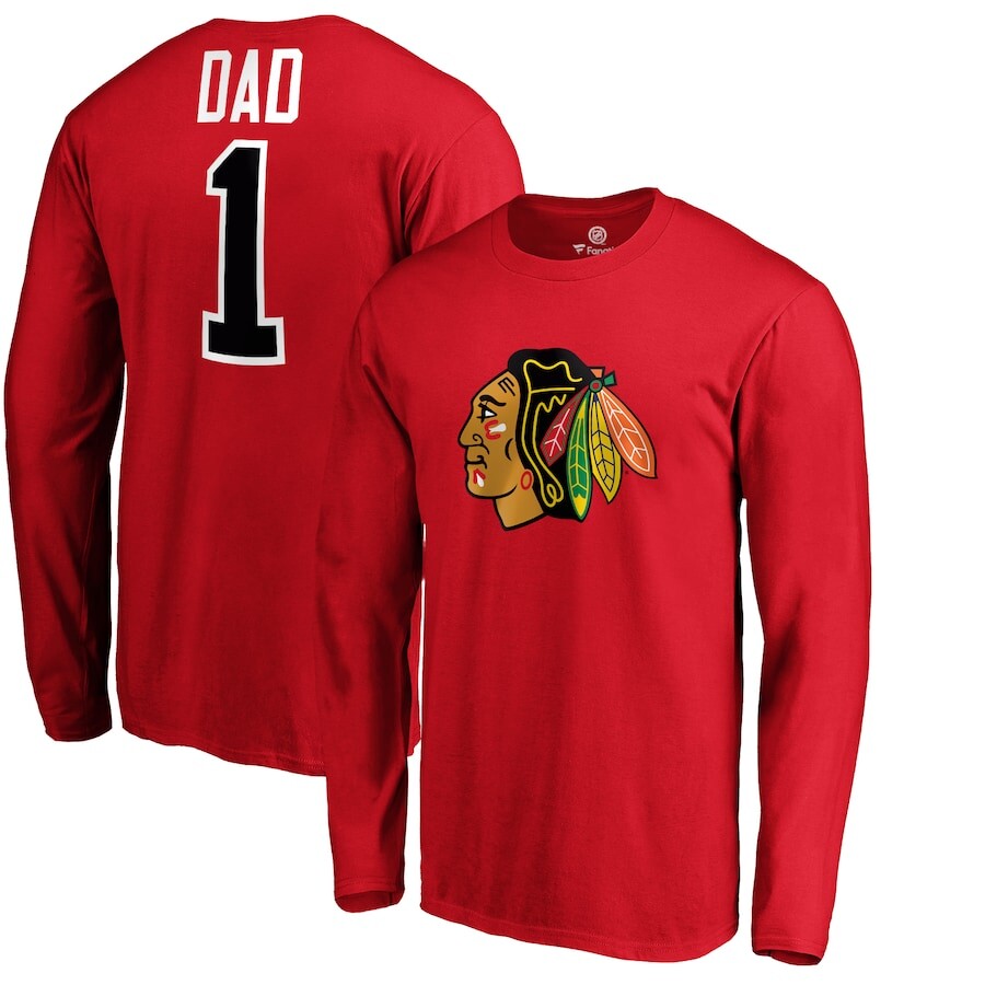 

Футболка с длинным рукавом Fanatics Branded Chicago Blackhawks, красный