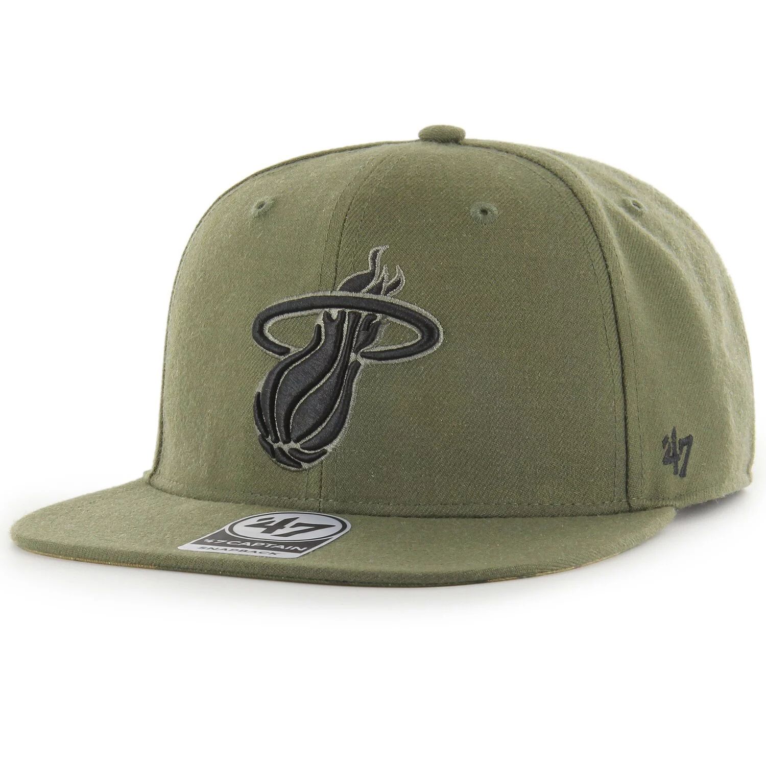 цена Мужская оливковая кепка с камуфляжным принтом '47 Miami Heat Ballpark Captain Snapback
