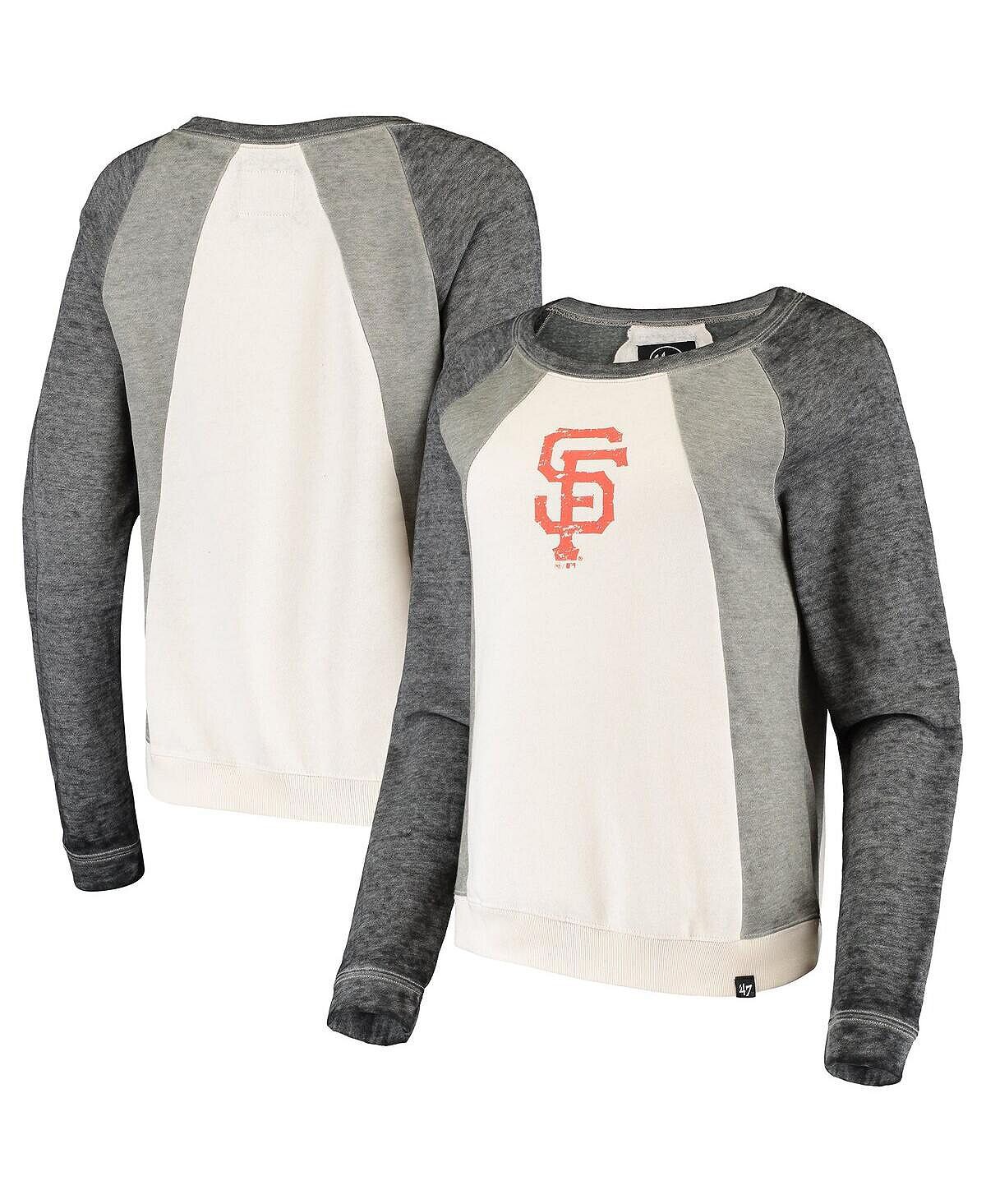

Женский бело-серый свитшот San Francisco Giants Fade Out реглан '47 Brand