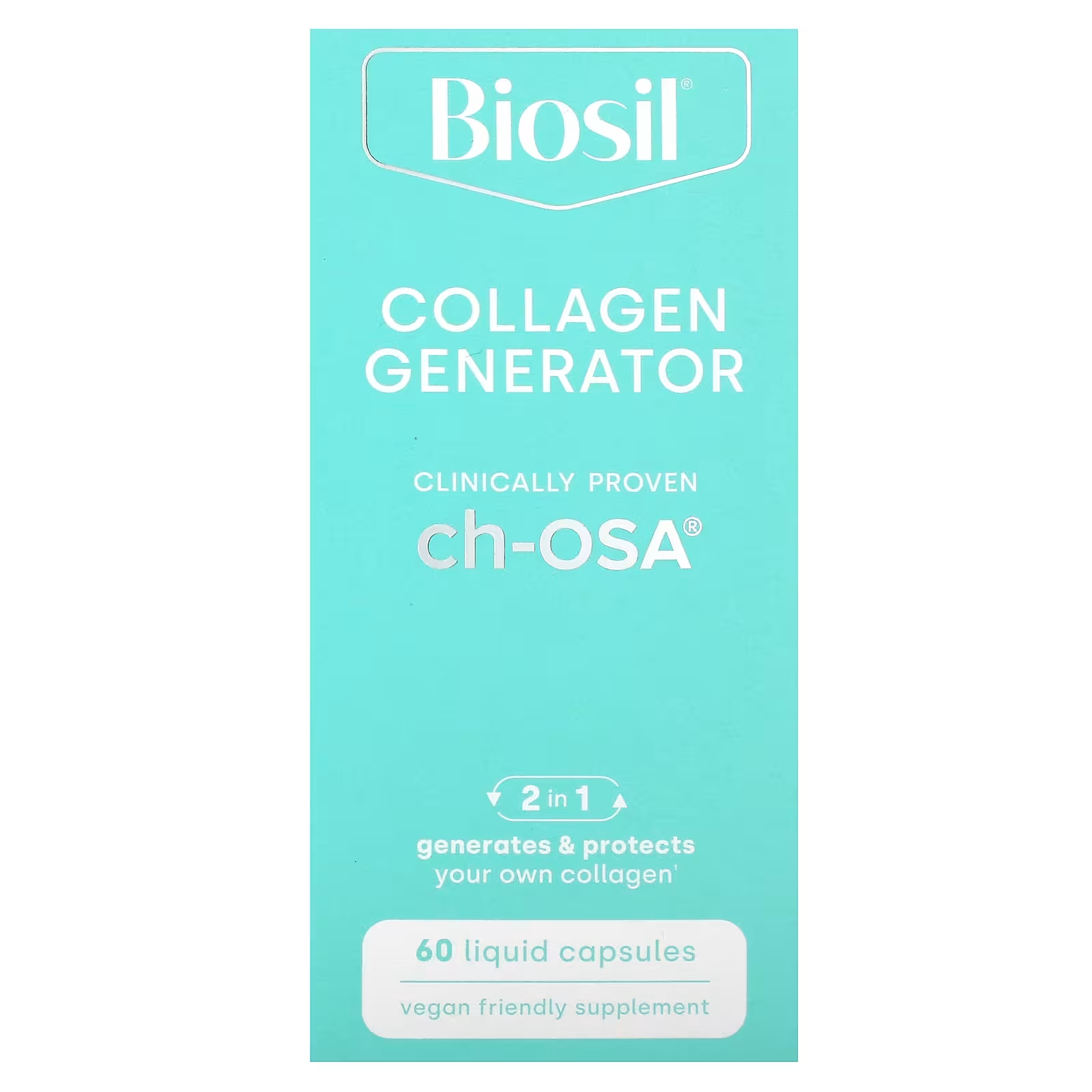 Генератор коллагена BioSil, 60 жидких капсул biosil ch osa улучшенный источник коллагена 60 вегетарианских капсул