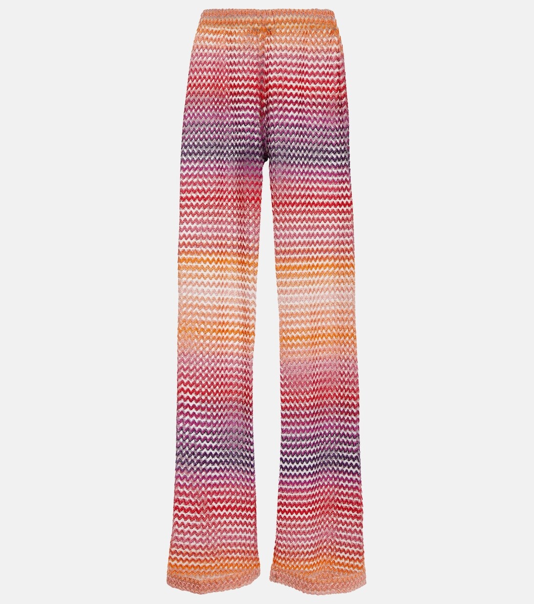 

Широкие брюки с высокой посадкой и зигзагом Missoni, разноцветный, Коричневый