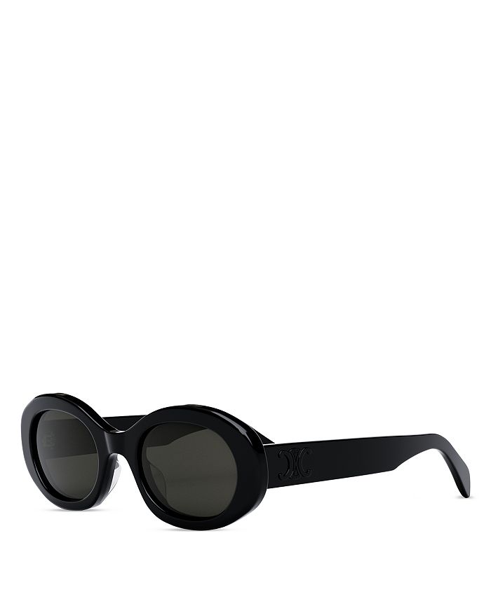 цена Овальные солнцезащитные очки Triomphe, 52 мм CELINE