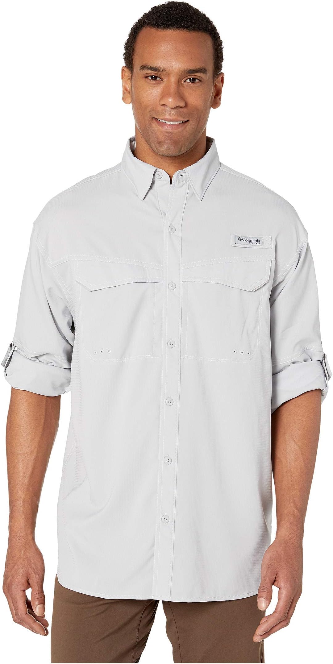 Рубашка с длинным рукавом Low Drag Offshore Columbia, цвет Cool Grey/White