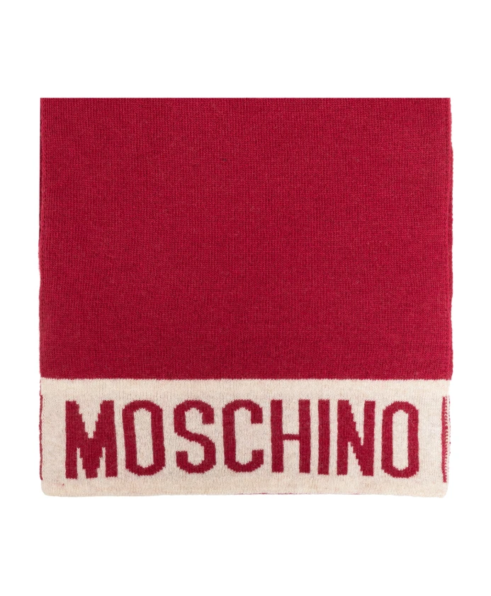 

Шарф с логотипом Moschino, красный