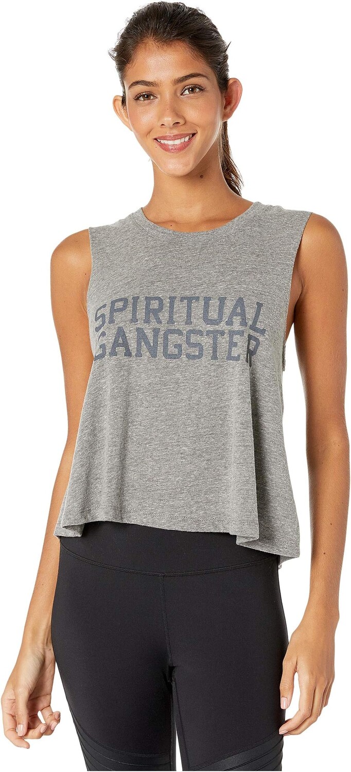 

Укороченная майка Spiritual Gangster, цвет Heather Grey