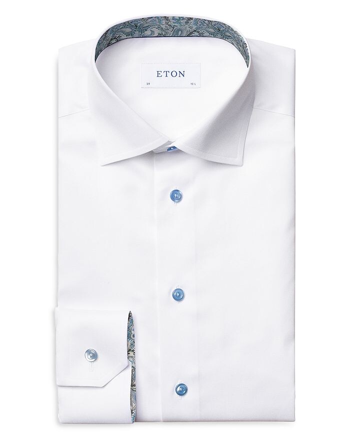 

Рубашка Slim Fit из органического твила с узором пейсли Eton