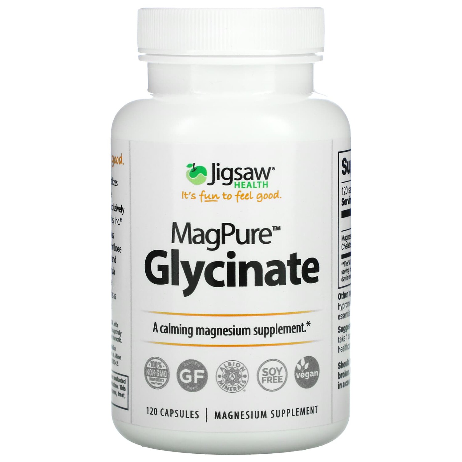 

MagPure глицинат, 120 капсул, Jigsaw Health