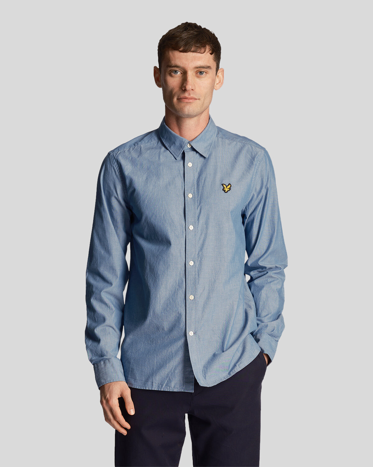 

Рубашка из шамбре из шамбре Lyle & Scott, синий