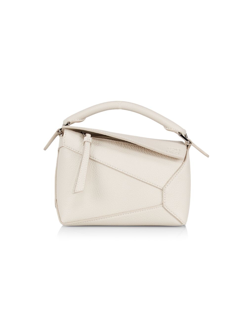 

Кожаная сумка через плечо Mini Puzzle Edge Loewe, белый