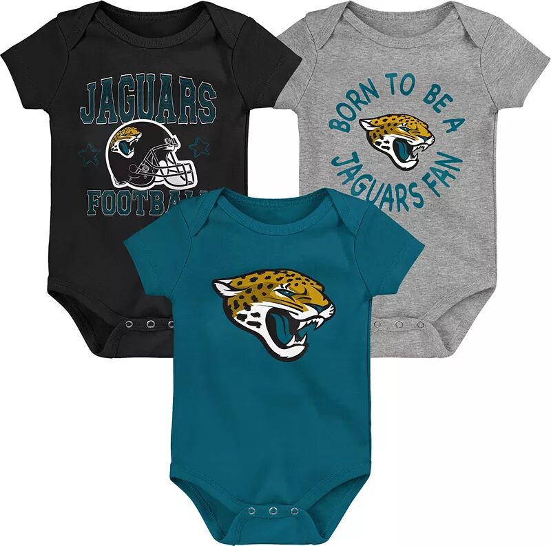 

Набор из трех боди для младенцев Jacksonville Jaguars NFL Team Apparel 'Born 2 Be'