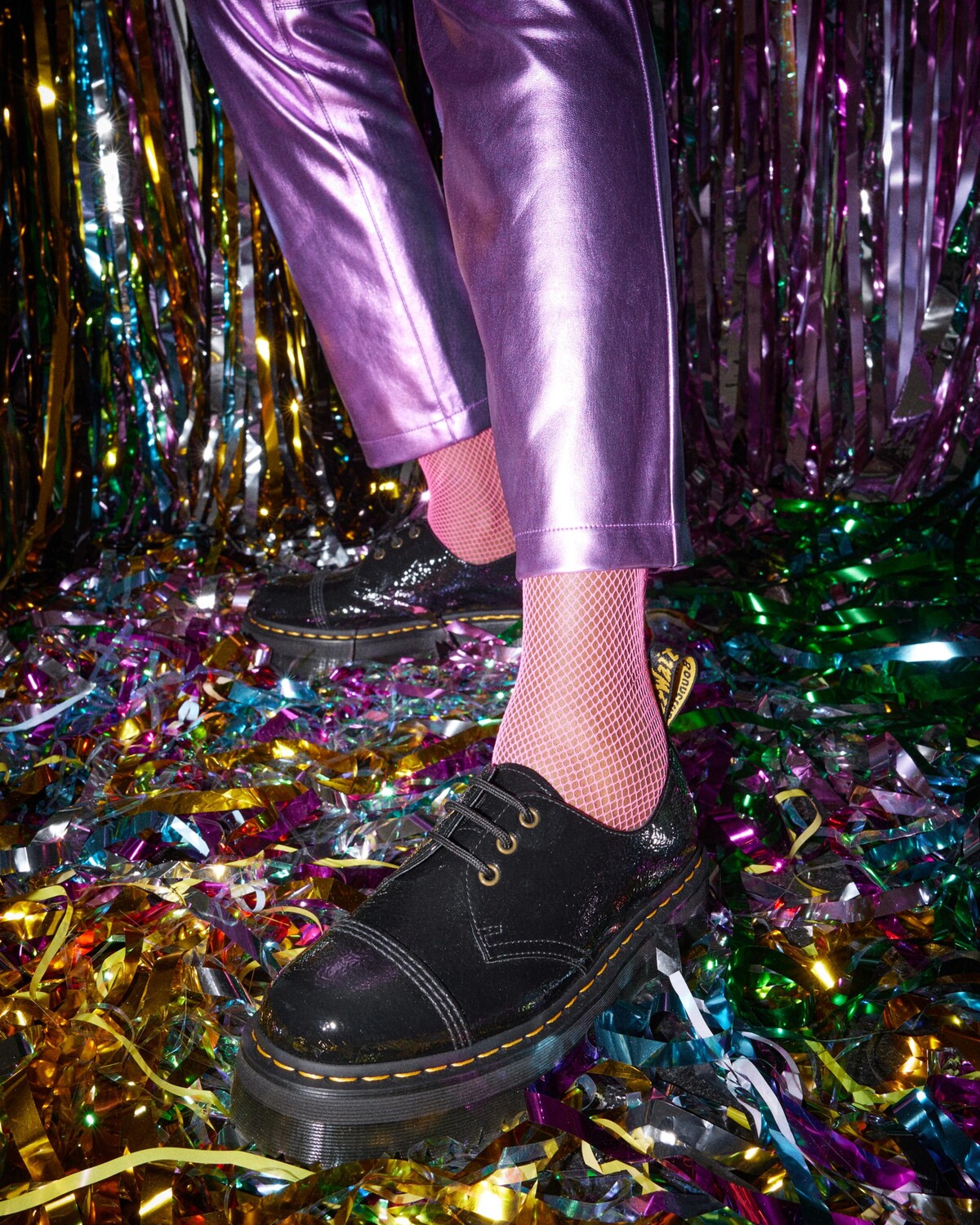 

1461 Потертые туфли на платформе из лакированной кожи Dr. Martens