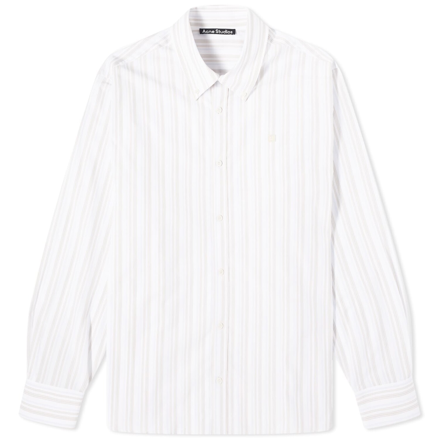 

Рубашка Acne Studios Sarnno Stripe, белый и коричневый