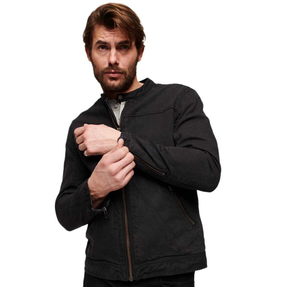 

Куртка Superdry Vintage Bull Denim Leather, черный