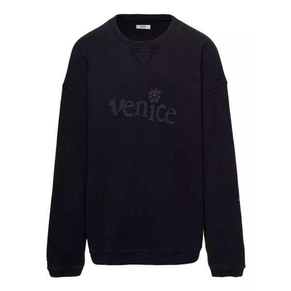 

Футболка blsck crewneck sweatshirt with venice print in cot Erl, черный