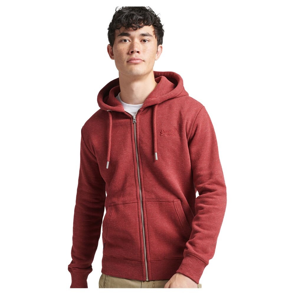 

Толстовка Superdry Vintage Logo Emb Hood Full Zip, красный