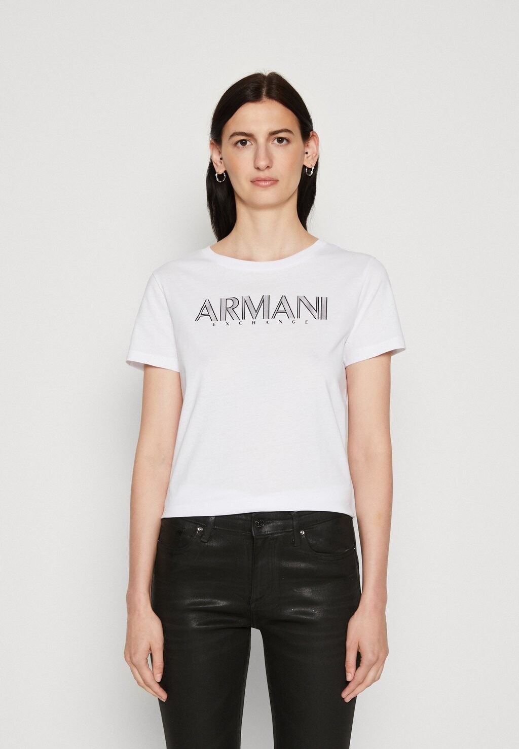 

Футболка с принтом Armani Exchange, белый