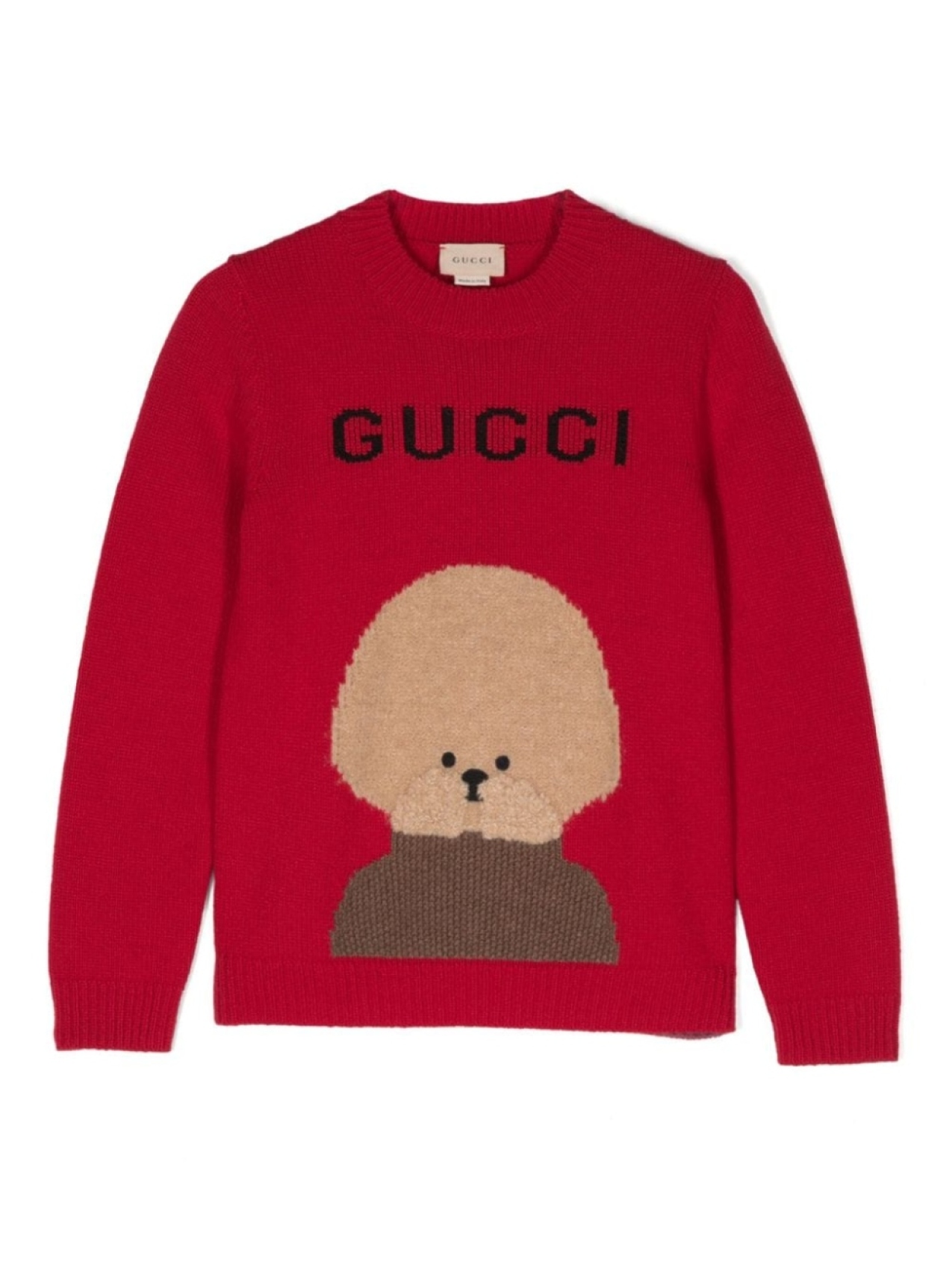 

Gucci Kids свитер вязки интарсия с логотипом, красный