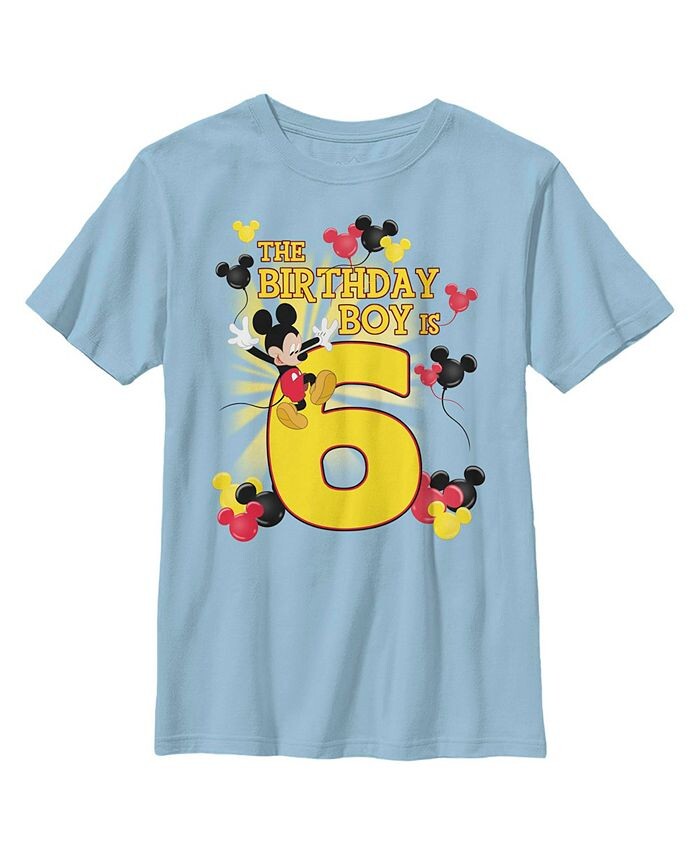 

Мальчик Микки & Детская футболка Друзья для именинника 6 лет Disney, синий