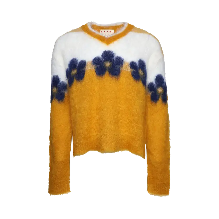 

Свитер Marni V Neck Floral Pattern 'Light Orange', оранжевый