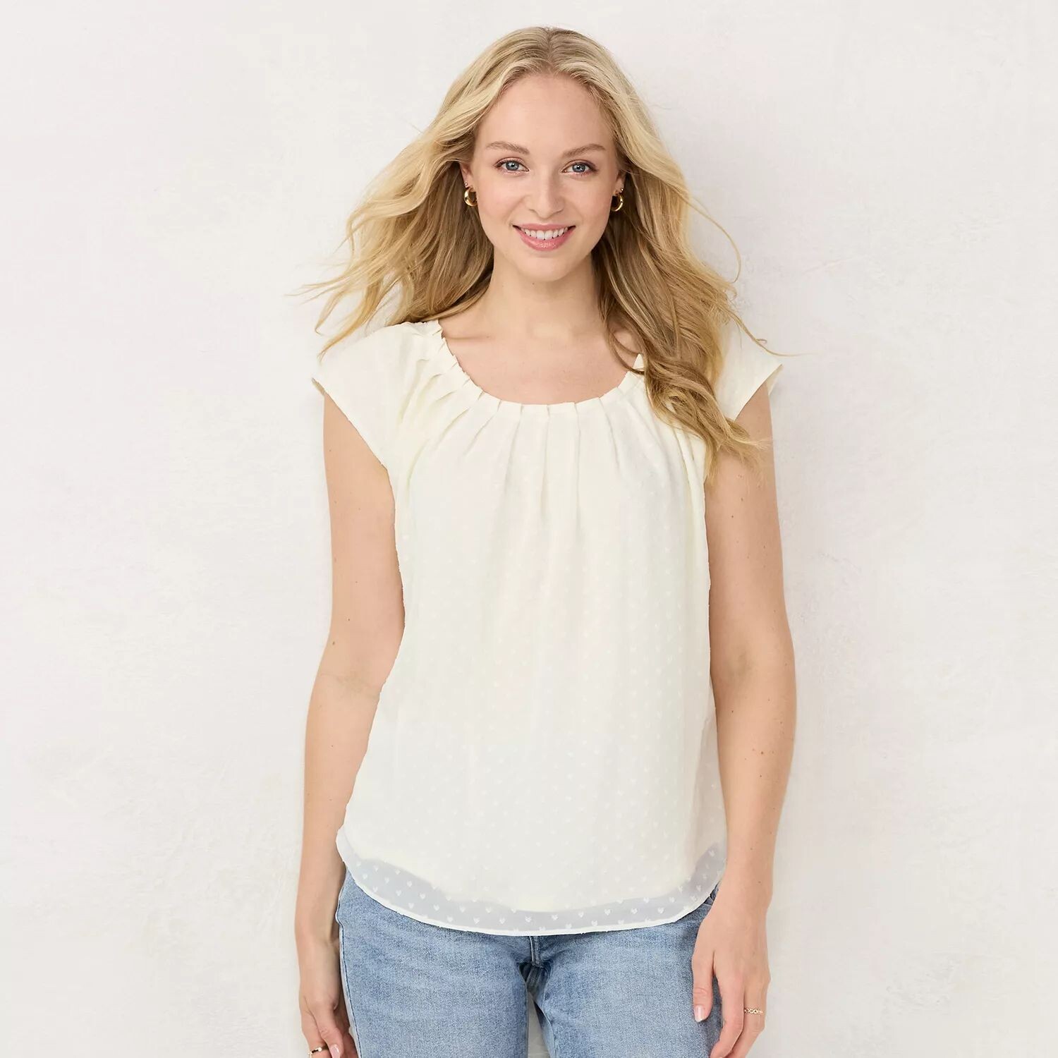 

Плиссированный топ Petite LC Lauren Conrad LC Lauren Conrad
